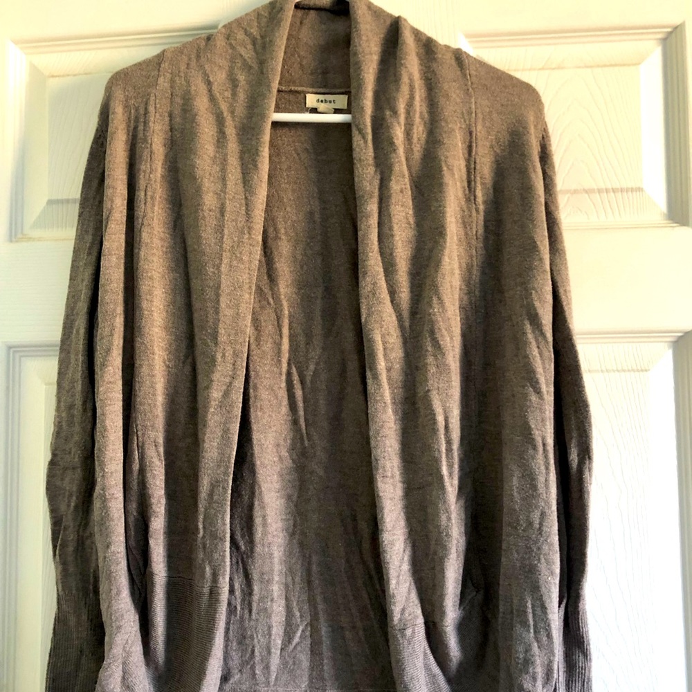 M Debut long cardigan sweater beige/brown